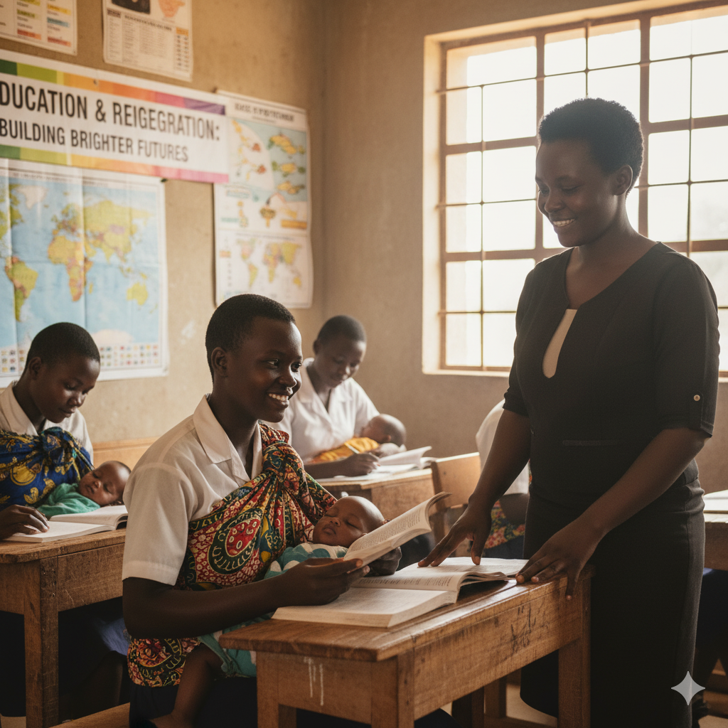 Young mothers in tailoring class supported by Hope for Tomorrow Kenya.